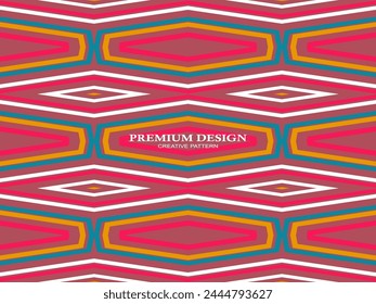Premium Background with Abstract Colorful Lines pattern. Geometric Digital Art. Retro colorful striped wallpaper.	