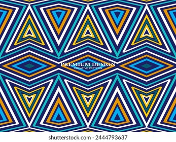 Premium Background with Abstract Colorful Lines pattern. Geometric Digital Art. Retro colorful striped wallpaper.	