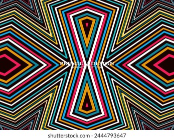Fondo de Premium con Abstractas patrón de líneas de colores. Arte geométrico digital. Fondo de pantalla de rayas de colores retro.	