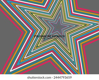 Premium-Hintergrund mit Abstraktem farbigen Linienmuster. Geometrische Digitalkunst. Retro farbenfroher gestreifter Bildschirmhintergrund.	