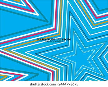 Premium Background with Abstract Colorful Lines pattern. Geometric Digital Art. Retro colorful striped wallpaper.	