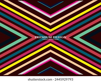 Premium Background with Abstract Colorful Lines pattern. Geometric Digital Art. Retro colorful striped wallpaper.	
