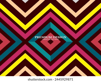Fondo de Premium con Abstractas patrón de líneas de colores. Arte geométrico digital. Fondo de pantalla de rayas de colores retro.	

