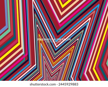 Premium Background with Abstract Colorful Lines pattern. Geometric Digital Art. Retro colorful striped wallpaper.	
