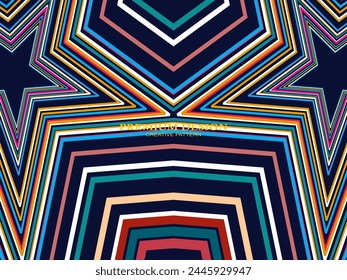 Premium Background with Abstract Colorful Lines pattern. Geometric Digital Art. Retro colorful striped wallpaper.	

