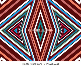 Premium Background with Abstract Colorful Lines pattern. Geometric Digital Art. Retro colorful striped wallpaper.