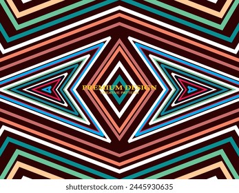 Premium Background with Abstract Colorful Lines pattern. Geometric Digital Art. Retro colorful striped wallpaper.