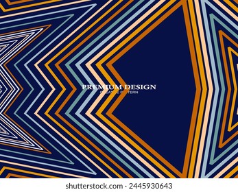 Premium Background with Abstract Colorful Lines pattern. Geometric Digital Art. Retro colorful striped wallpaper.