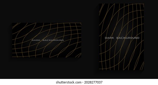 fondo premium con línea de oro abstracta para cubierta, banner, afiche, cartel