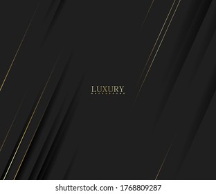 Premium background. Abstract luxury pattern. Gold glitter stripes background. Abstract gold line texture. Black pattern vector illustration.