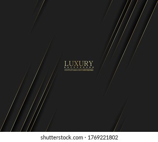 Premium background. Abstract luxury pattern. Gold glitter diagonal stripes background. Abstract gold line texture. Black pattern vector illustration.