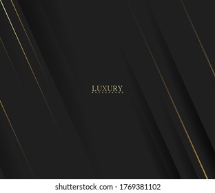 Premium background. Abstract luxury pattern. Gold glitter stripes background. Abstract gold line texture. Black pattern vector illustration.