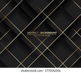 Premium background. Abstract luxury pattern. Gold glitter stripes background. Abstract gold line texture. Black pattern vector illustration.