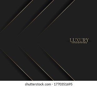Premium background. Abstract luxury pattern. Gold glitter stripes background. Abstract gold line texture. Black pattern vector illustration.