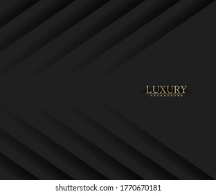 Premium-Hintergrund. Abstraktes Luxusmuster. Goldener glänzender Streifen-Hintergrund. Abstrakte Textur der Goldlinie. Schwarzes Muster, Vektorgrafik.