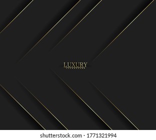 Premium background. Abstract luxury pattern. Gold glitter stripes background. Abstract gold line texture. Black pattern vector illustration.