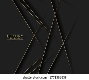 Premium background. Abstract luxury pattern. Gold glitter stripes background. Abstract gold line texture. Black pattern vector illustration.