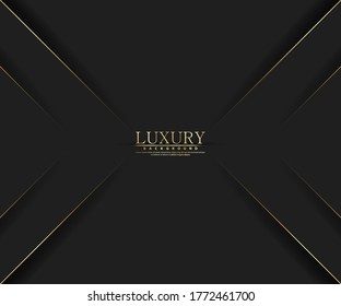 Premium background. Abstract luxury pattern. Gold glitter stripes background. Abstract gold line texture. Black pattern vector illustration.