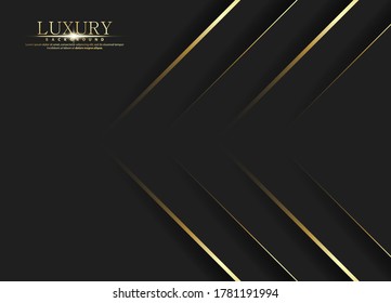 Premium background. Abstract luxury pattern. Gold glitter stripes background. Abstract gold line texture. Black pattern vector illustration.