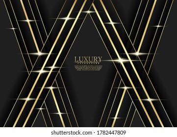 Premium background. Abstract luxury pattern. Gold stripe. Vector illustration.