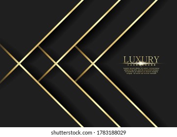 Premium background. Abstract luxury pattern. Gold stripe. Vector illustration.