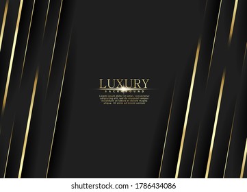 Premium background. Abstract luxury pattern. Gold glitter stripes background. Abstract gold line texture. Black pattern vector illustration.