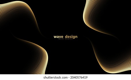 Premium background. Abstract luxury pattern. Gold wave lines background. Abstract gold curve line texture. vector illustration.