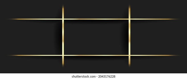 Premium background. Abstract luxury pattern. Gold glitter stripes background. Abstract gold line texture. Black pattern vector illustration.