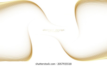 Premium background. Abstract luxury pattern. Gold wave lines background. Abstract gold curve line texture. vector illustration.