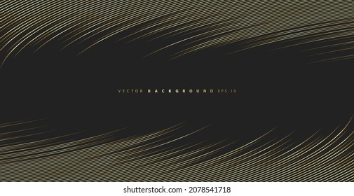 Fondo premium. Resumen del patrón de lujo. Fondo de rayas de brillo dorado. Textura abstracta de la línea dorada. ilustración vectorial