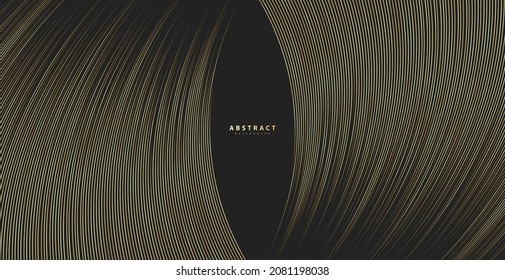 Fondo premium. Resumen del patrón de lujo. Fondo de rayas de brillo dorado. Textura abstracta de la línea dorada. ilustración vectorial
