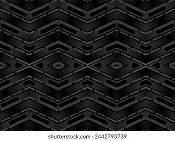 Premium background with abstract pattern. Modern steel and black carbon fiber background. light and shadow.
