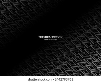 Arrière-plan Premium avec motif abstrait. Arrière-plan acier moderne et fibre de carbone noir. lumière et ombre.