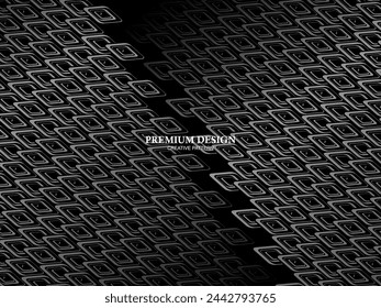 Arrière-plan Premium avec motif abstrait. Arrière-plan acier moderne et fibre de carbone noir. lumière et ombre.
