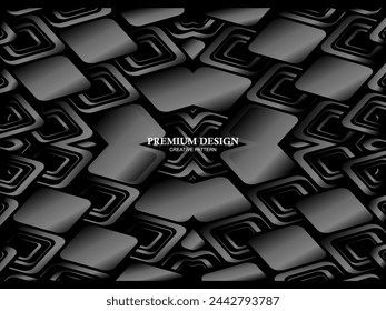 Arrière-plan Premium avec motif abstrait. Arrière-plan acier moderne et fibre de carbone noir. lumière et ombre.
