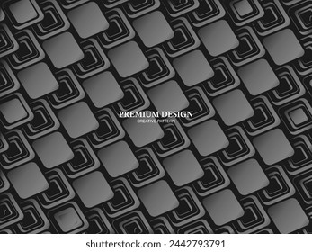 Arrière-plan Premium avec motif abstrait. Arrière-plan acier moderne et fibre de carbone noir. lumière et ombre.