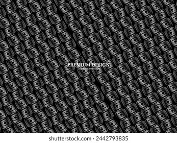Arrière-plan Premium avec motif abstrait. Arrière-plan acier moderne et fibre de carbone noir. lumière et ombre.