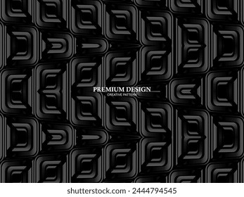 Arrière-plan Premium avec motif abstrait. Arrière-plan acier moderne et fibre de carbone noir. lumière et ombre.