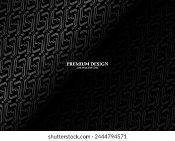 Arrière-plan Premium avec motif abstrait. Arrière-plan acier moderne et fibre de carbone noir. lumière et ombre.