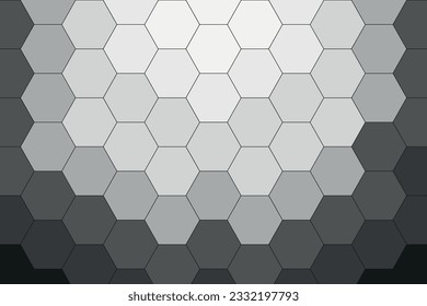 Premium-Hintergrund schwarz-weißer Hexagons