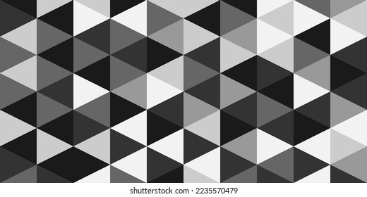 Premium background of black and white triangles in monochrome