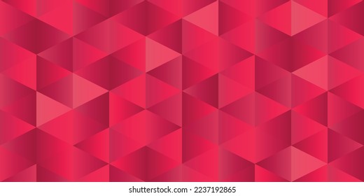 premium background of degraded triangles in pink, red and mangenta tones