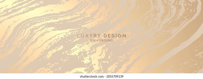 Premium background design (banner) with abstract marble pattern in gold color. Luxury  vector template for formal invite, voucher, prestigious gift certificate