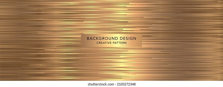 Premium background design (banner) with gold line pattern (glitch texture). Luxury vector template for formal invite, voucher, prestigious gift certificate, golden ticket