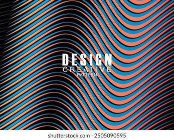 Diseño de fondo de Premium con motivo ondulado negro. Plantilla Horizontal de Vector, para el Anuncio de negocios de lujo digital, invitación formal contemporánea, cupón de lujo, certificado de regalo, etc.