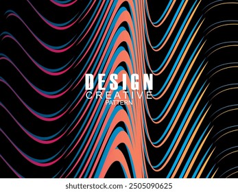 Diseño de fondo de Premium con motivo ondulado negro. Plantilla Horizontal de Vector, para el Anuncio de negocios de lujo digital, invitación formal contemporánea, cupón de lujo, certificado de regalo, etc.