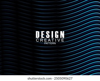Diseño de fondo de Premium con motivo ondulado negro. Plantilla Horizontal de Vector, para el Anuncio de negocios de lujo digital, invitación formal contemporánea, cupón de lujo, certificado de regalo, etc.