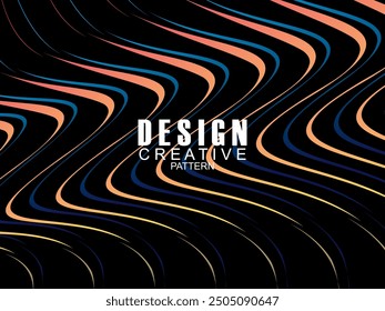 Diseño de fondo de Premium con motivo ondulado negro. Plantilla Horizontal de Vector, para el Anuncio de negocios de lujo digital, invitación formal contemporánea, cupón de lujo, certificado de regalo, etc.