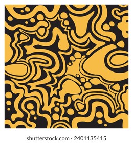 Premium background design with black yellow abstract pattern (texture) in unique shape. Abstract vector template for social media backgrounds, business, formal backgrounds and unique stickers