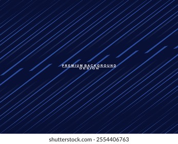 Premium background design with blue lines pattern. Vector horizontal template for digital luxury business banner, contemporary formal invitation, luxury voucher, prestigious gift certificate, etc.